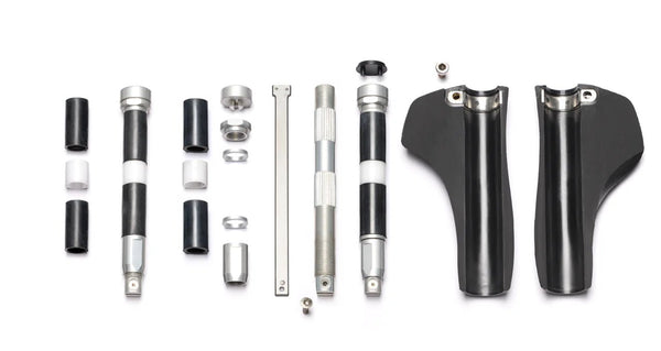 Kunststoff Fahrradgriff 'art comfort' - Ergonomisch & Gefedert Aufgeschnitten - technische Sicht