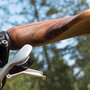 Velospring Holz Fahrradgriff sen comfort Naturbild ästhetisch Ergonomie pur