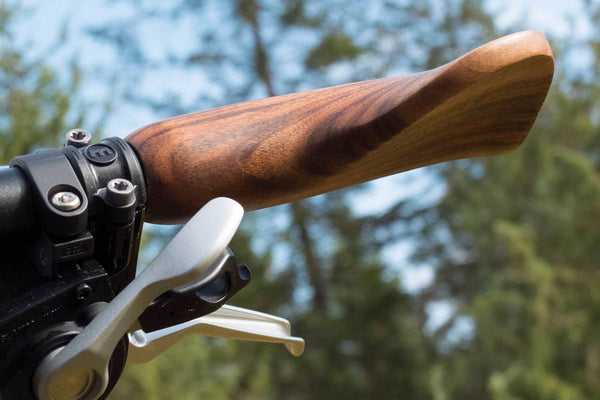 Velospring Holz Fahrradgriff sen comfort Naturbild ästhetisch Ergonomie pur