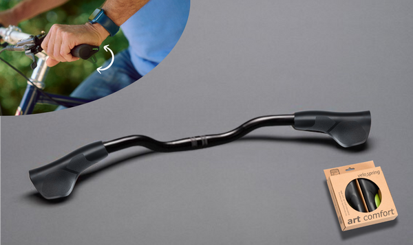 ErgoL Ergonomischer Lenker mit Federung & Vormontierten Griffen