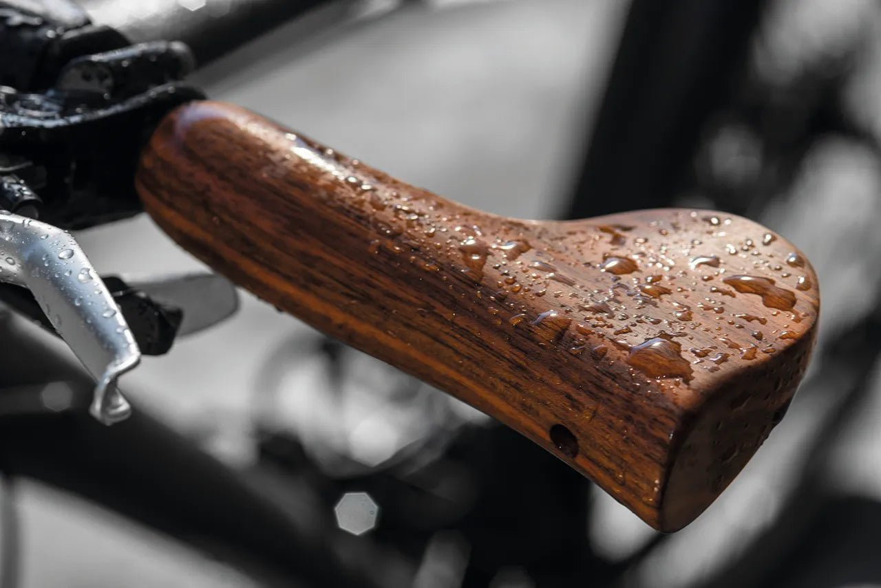 sen comfort: Gefederte Holz-Fahrradgriffe – Velospring